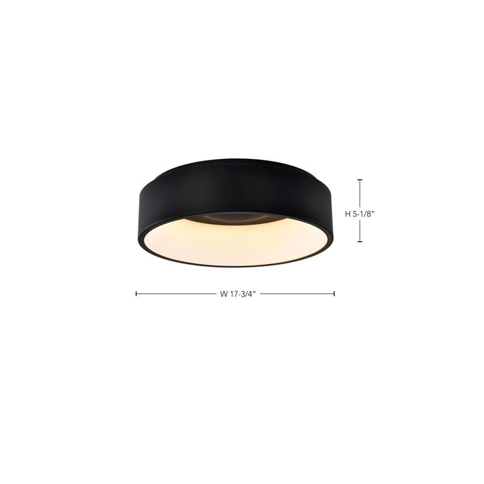 SATCO/NUVO Orbit 20W LED Flush Mount CCT Selectable 3000K/4000K/5000K 120-277V 90 CRI Dimmable Black (62-1452R1)