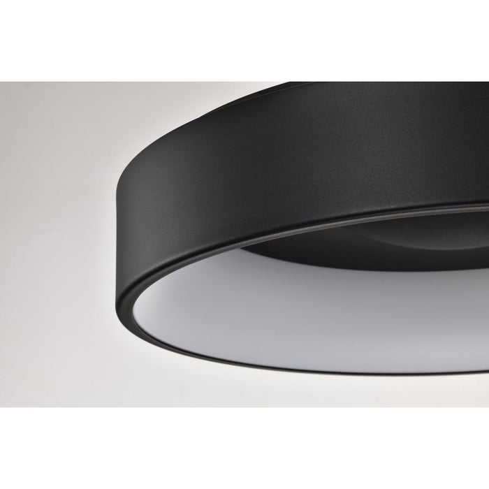 SATCO/NUVO Orbit 30W LED Flush Mount CCT Selectable 3000K/4000K/5000K 120-277V 90 CRI Dimmable Black (62-1454R1)