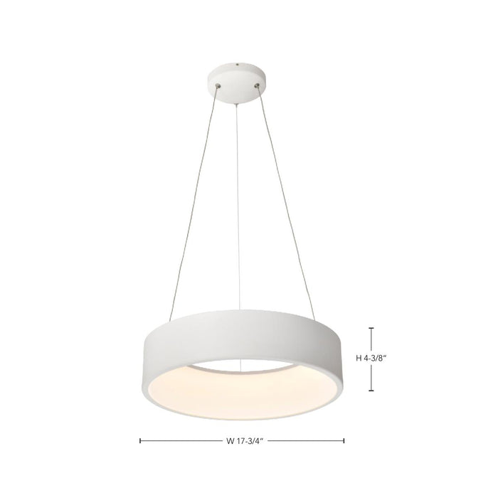 SATCO/NUVO Orbit 20W LED Pendant CCT Selectable 3000K/4000K/500K 120-277V 90 CRI Dimmable White (62-1455R1)