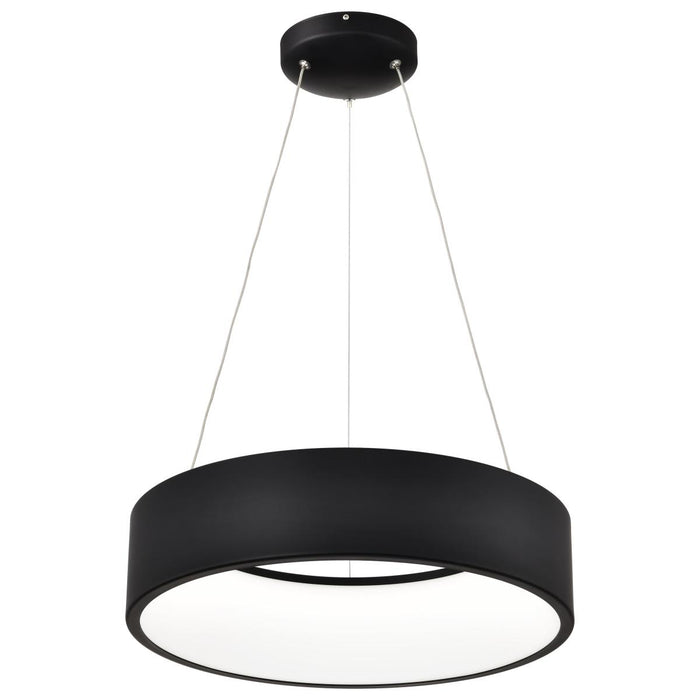 SATCO/NUVO Orbit 20W LED Pendant CCT Selectable 3000K/4000K/500K 120-277V 90 CRI Dimmable Black (62-1456R1)