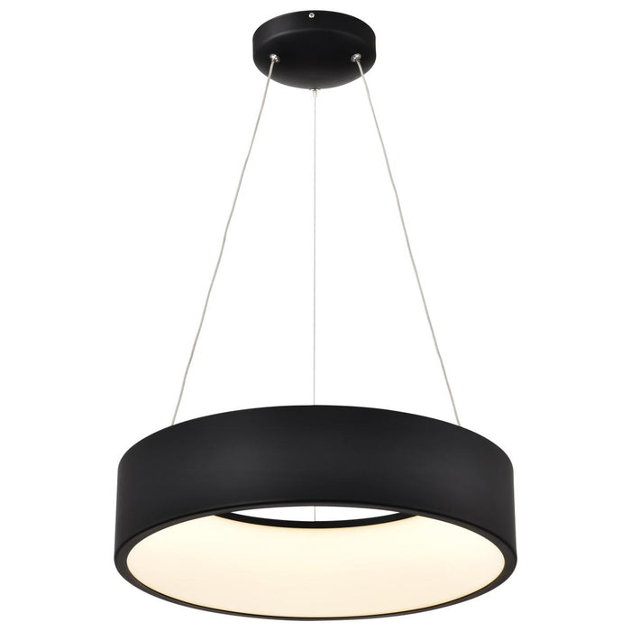 SATCO/NUVO Orbit 20W LED Pendant CCT Selectable 3000K/4000K/500K 120-277V 90 CRI Dimmable Black (62-1456R1)
