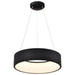 SATCO/NUVO Orbit 20W LED Pendant CCT Selectable 3000K/4000K/500K 120-277V 90 CRI Dimmable Black (62-1456R1)