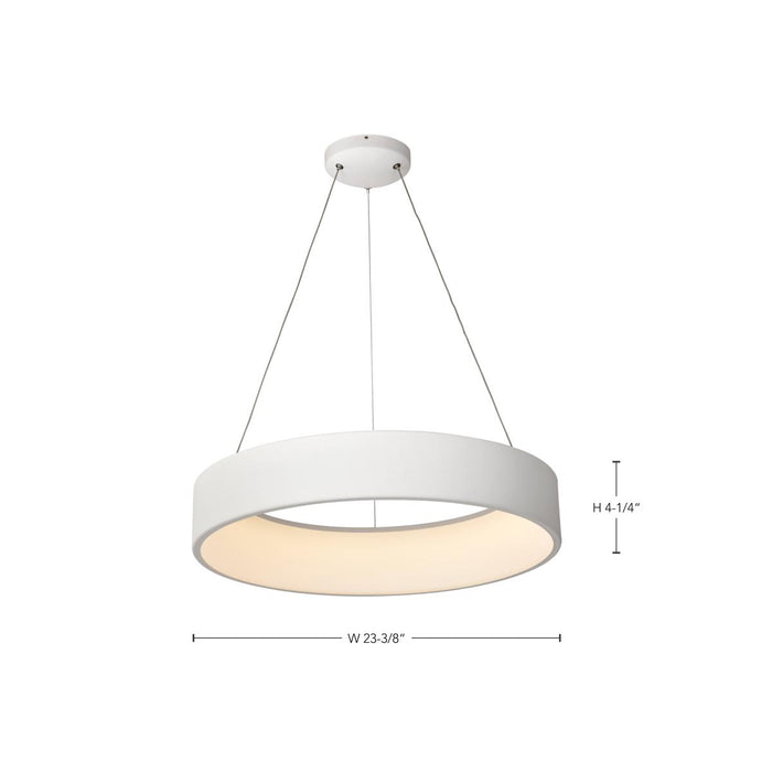 SATCO/NUVO Orbit 30W LED Pendant CCT Selectable 3000K/4000K/500K 120-277V 90 CRI Dimmable White (62-1457R1)