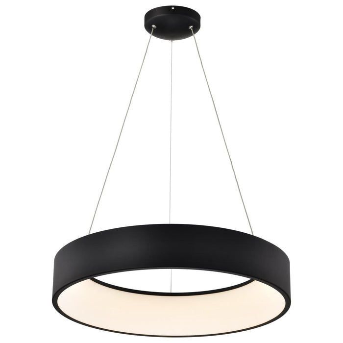 SATCO/NUVO Orbit 30W LED Pendant CCT Selectable 3000K/4000K/500K 120-277V 90 CRI Dimmable Black (62-1458R1)