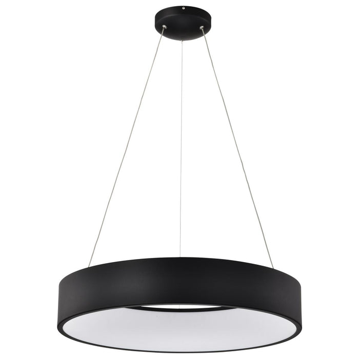 SATCO/NUVO Orbit 30W LED Pendant CCT Selectable 3000K/4000K/500K 120-277V 90 CRI Dimmable Black (62-1458R1)