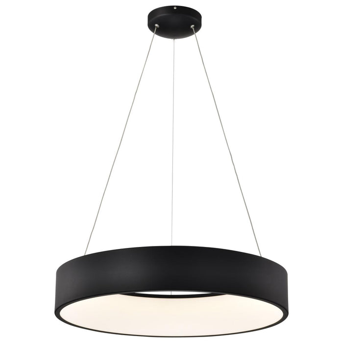 SATCO/NUVO Orbit 30W LED Pendant CCT Selectable 3000K/4000K/500K 120-277V 90 CRI Dimmable Black (62-1458R1)