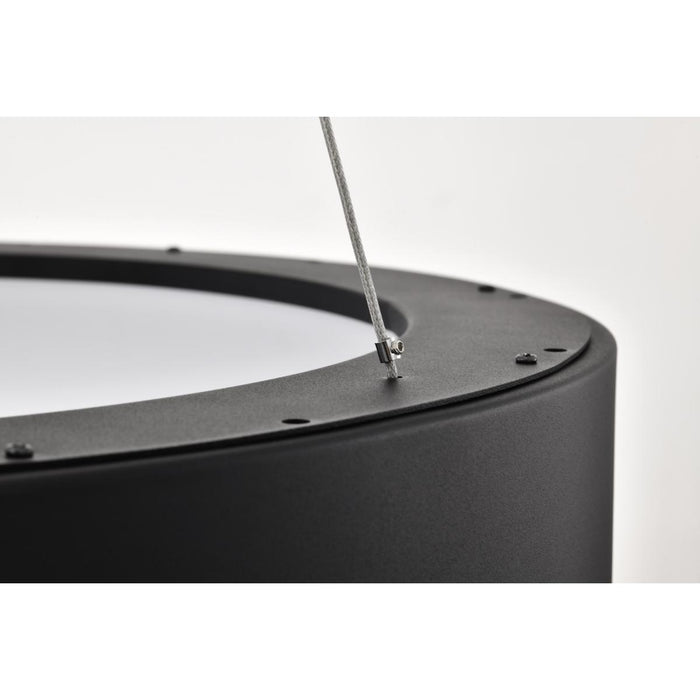 SATCO/NUVO Orbit 30W LED Pendant CCT Selectable 3000K/4000K/500K 120-277V 90 CRI Dimmable Black (62-1458R1)