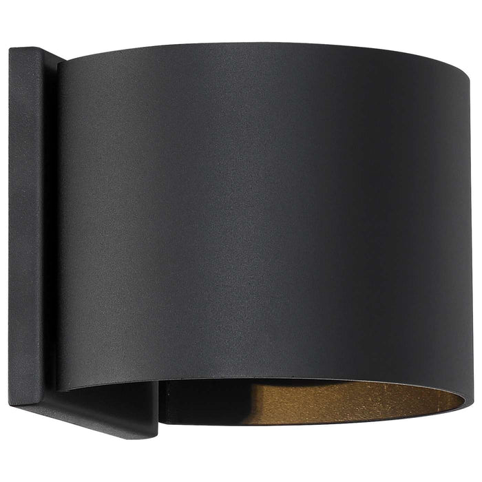 SATCO/NUVO Lightgate 5W LED Round Sconce 3000K 240Lm 120V 90 CRI Dimmable Matte Black Finish (62-1464R1)