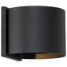 SATCO/NUVO Lightgate 5W LED Round Sconce 3000K 240Lm 120V 90 CRI Dimmable Matte Black Finish (62-1464R1)