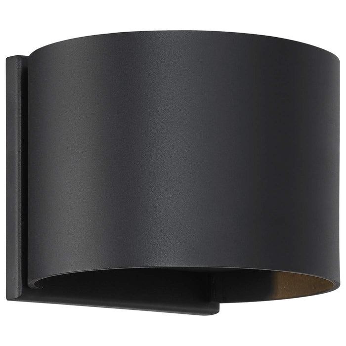 SATCO/NUVO Lightgate 5W LED Round Sconce 3000K 240Lm 120V 90 CRI Dimmable Matte Black Finish (62-1464R1)