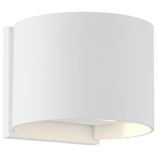 SATCO/NUVO Lightgate 5W LED Round Sconce 3000K 240Lm 120V 90 CRI Dimmable Matte White Finish (62-1465R1)
