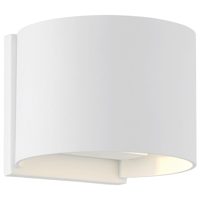 SATCO/NUVO Lightgate 5W LED Round Sconce 3000K 240Lm 120V 90 CRI Dimmable Matte White Finish (62-1465R1)
