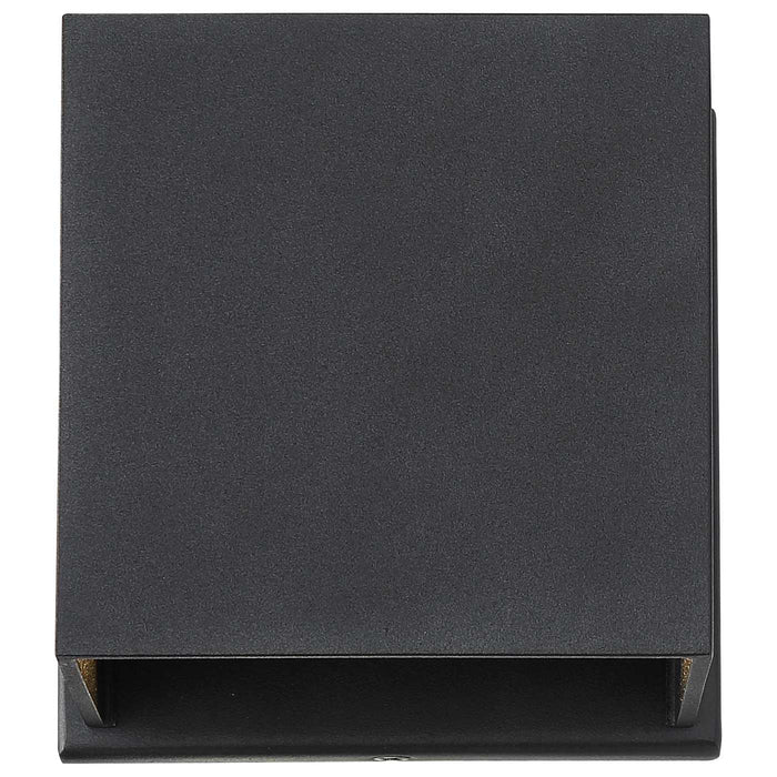 SATCO/NUVO Lightgate 5W LED Square Sconce 3000K 240Lm 120V 90 CRI Dimmable Matte Black Finish (62-1466R1)