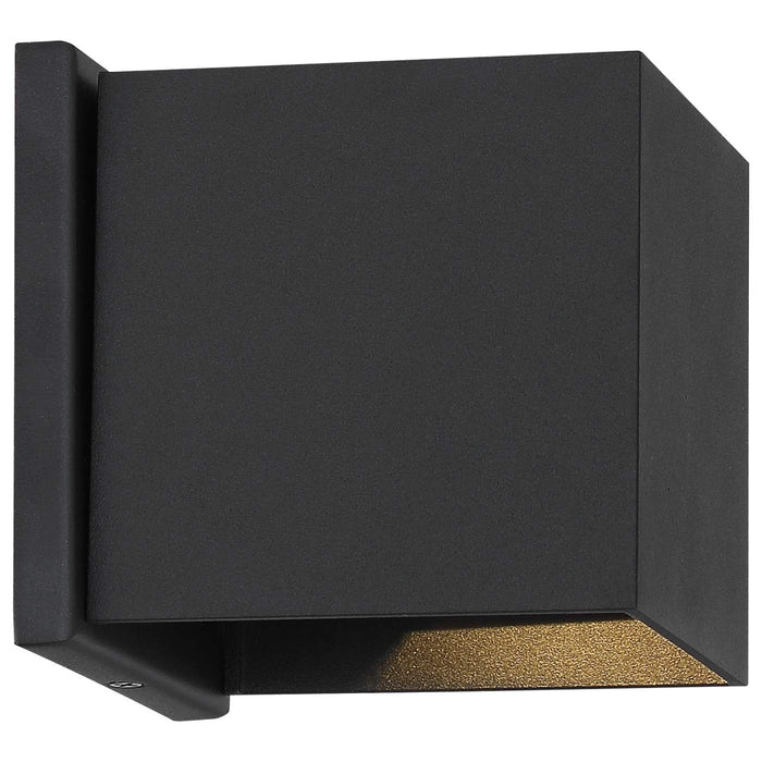 SATCO/NUVO Lightgate 5W LED Square Sconce 3000K 240Lm 120V 90 CRI Dimmable Matte Black Finish (62-1466R1)