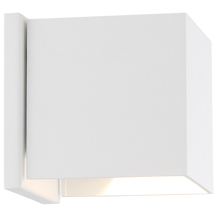 SATCO/NUVO Lightgate 5W LED Square Sconce 3000K 240Lm 120V 90 CRI Dimmable Matte White Finish (62-1467R1)