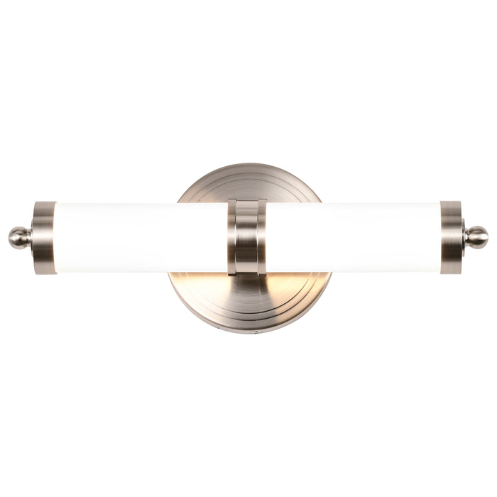 SATCO/NUVO Kagen Small Vanity LED Brushed Nickel Finish White Acrylic Lens (62-1534)