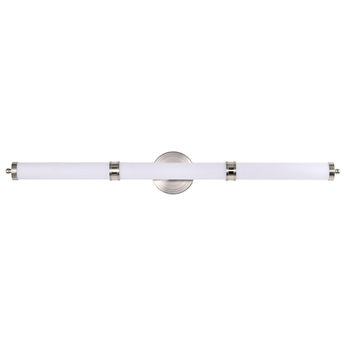 SATCO/NUVO Kagen Large Vanity LED Brushed Nickel Finish White Acrylic Lens (62-1536)