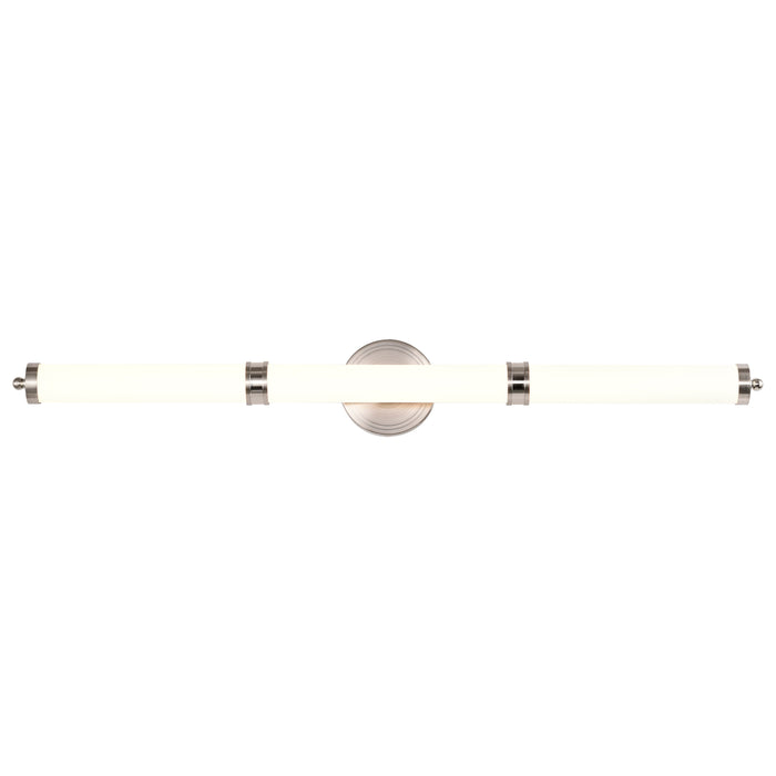 SATCO/NUVO Kagen Large Vanity LED Brushed Nickel Finish White Acrylic Lens (62-1536)