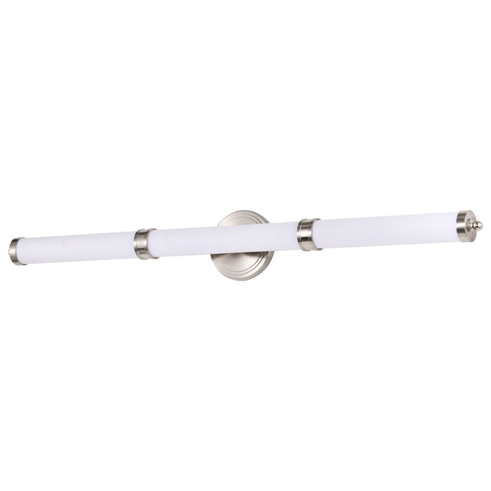 SATCO/NUVO Kagen Large Vanity LED Brushed Nickel Finish White Acrylic Lens (62-1536)