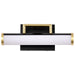 SATCO/NUVO Solano Small Vanity LED Black And Brushed Brass Finish White Acrylic Lens (62-1537)