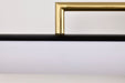 SATCO/NUVO Solano Medium Vanity LED Black And Brushed Brass Finish White Acrylic Lens (62-1538)