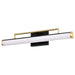 SATCO/NUVO Solano Medium Vanity LED Black And Brushed Brass Finish White Acrylic Lens (62-1538)