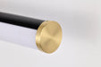 SATCO/NUVO Solano Large Vanity LED Black And Brushed Brass Finish White Acrylic Lens (62-1539)