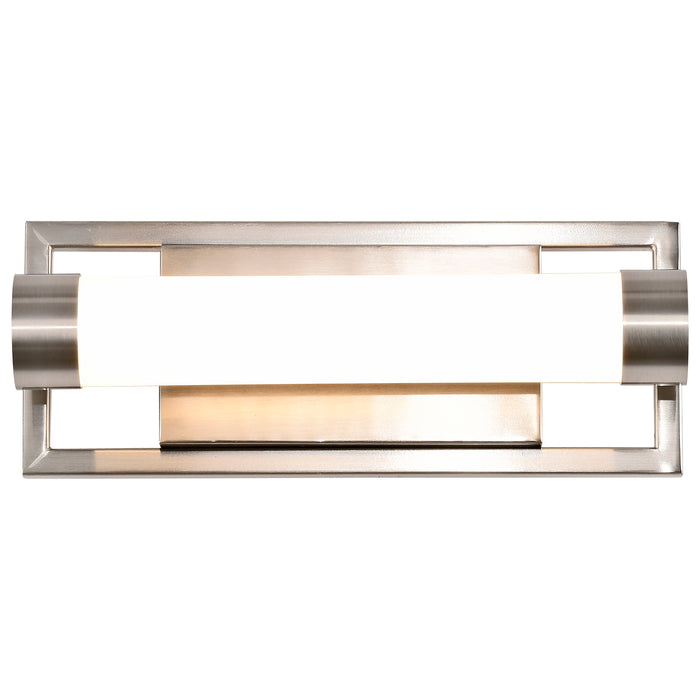 SATCO/NUVO Canal Small Vanity LED Brushed Nickel Finish White Acrylic Lens (62-1541)