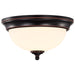 SATCO/NUVO Center Lock 11 Inch LED Flush Mount 19W 3000K Mahogany Bronze Finish Frosted Glass (62-1557)