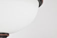 SATCO/NUVO Center Lock 11 Inch LED Flush Mount 19W 3000K Mahogany Bronze Finish Frosted Glass (62-1557)