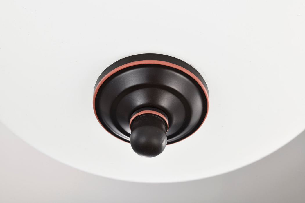 SATCO/NUVO Center Lock 11 Inch LED Flush Mount 19W 3000K Mahogany Bronze Finish Frosted Glass (62-1557)