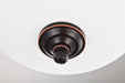 SATCO/NUVO Center Lock 11 Inch LED Flush Mount 19W 3000K Mahogany Bronze Finish Frosted Glass (62-1557)