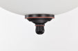 SATCO/NUVO Center Lock 11 Inch LED Flush Mount 19W 3000K Mahogany Bronze Finish Frosted Glass (62-1557)