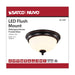 SATCO/NUVO Center Lock 11 Inch LED Flush Mount 19W 3000K Mahogany Bronze Finish Frosted Glass (62-1557)