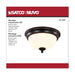 SATCO/NUVO Center Lock 11 Inch LED Flush Mount 19W 3000K Mahogany Bronze Finish Frosted Glass (62-1557)