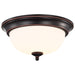 SATCO/NUVO Center Lock 13 Inch LED Flush Mount 19W 3000K Mahogany Bronze Finish Frosted Glass (62-1558)