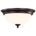 SATCO/NUVO Center Lock 13 Inch LED Flush Mount 19W 3000K Mahogany Bronze Finish Frosted Glass (62-1558)