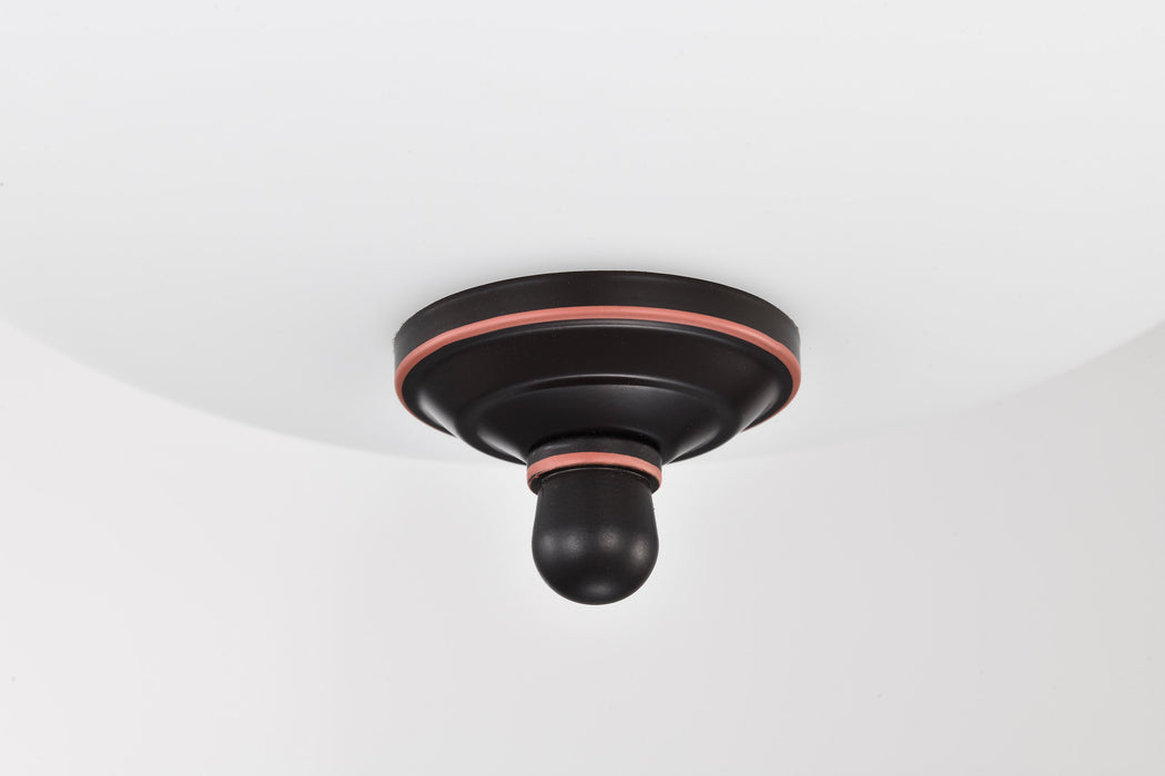 SATCO/NUVO Center Lock 13 Inch LED Flush Mount 19W 3000K Mahogany Bronze Finish Frosted Glass (62-1558)