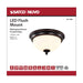 SATCO/NUVO Center Lock 13 Inch LED Flush Mount 19W 3000K Mahogany Bronze Finish Frosted Glass (62-1558)