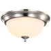 SATCO/NUVO Center Lock 13 Inch LED Flush Mount 19W 3000K Brushed Nickel Finish Frosted Glass (62-1560)