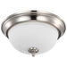 SATCO/NUVO Center Lock 13 Inch LED Flush Mount 19W 3000K Brushed Nickel Finish Frosted Glass (62-1560)
