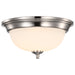 SATCO/NUVO Center Lock 13 Inch LED Flush Mount 19W 3000K Brushed Nickel Finish Frosted Glass (62-1560)