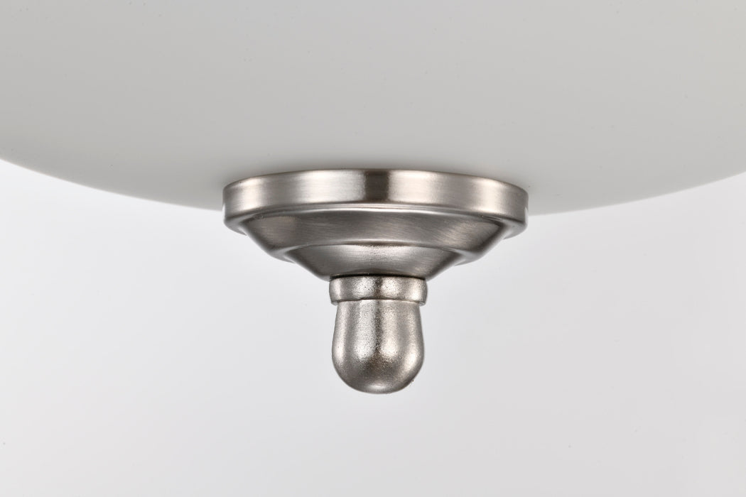 SATCO/NUVO Center Lock 13 Inch LED Flush Mount 19W 3000K Brushed Nickel Finish Frosted Glass (62-1560)