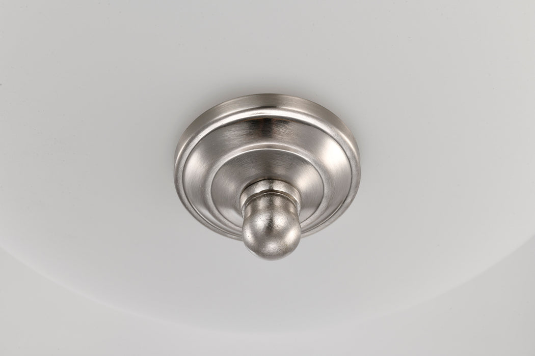 SATCO/NUVO Center Lock 13 Inch LED Flush Mount 19W 3000K Brushed Nickel Finish Frosted Glass (62-1560)