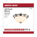SATCO/NUVO Center Lock 13 Inch LED Flush Mount 19W 3000K Brushed Nickel Finish Frosted Glass (62-1560)