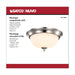 SATCO/NUVO Center Lock 13 Inch LED Flush Mount 19W 3000K Brushed Nickel Finish Frosted Glass (62-1560)