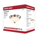 SATCO/NUVO Center Lock 13 Inch LED Flush Mount 19W 3000K Brushed Nickel Finish Frosted Glass (62-1560)