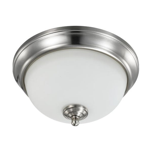 SATCO/NUVO 19W 11 Inch LED Flush Mount Fixture 3000K Dimmable Brushed Nickel Frosted Glass (62-1562)