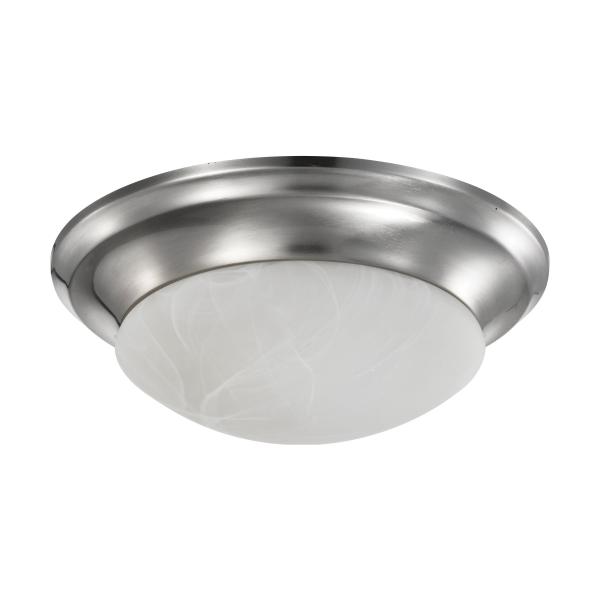 SATCO/NUVO 19W 11 Inch LED Twist And Lock Flush Mount Fixture Dimmable Brushed Nickel Frosted Glass (62-1563)