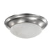 SATCO/NUVO 19W 11 Inch LED Twist And Lock Flush Mount Fixture Dimmable Brushed Nickel Frosted Glass (62-1563)